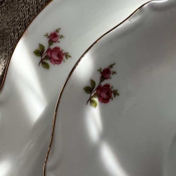 Bavaria Western Germany Elfenbein Rose Bud Pattern Tea Cup Saucer Plate 3 pc - Picture 7 of 15